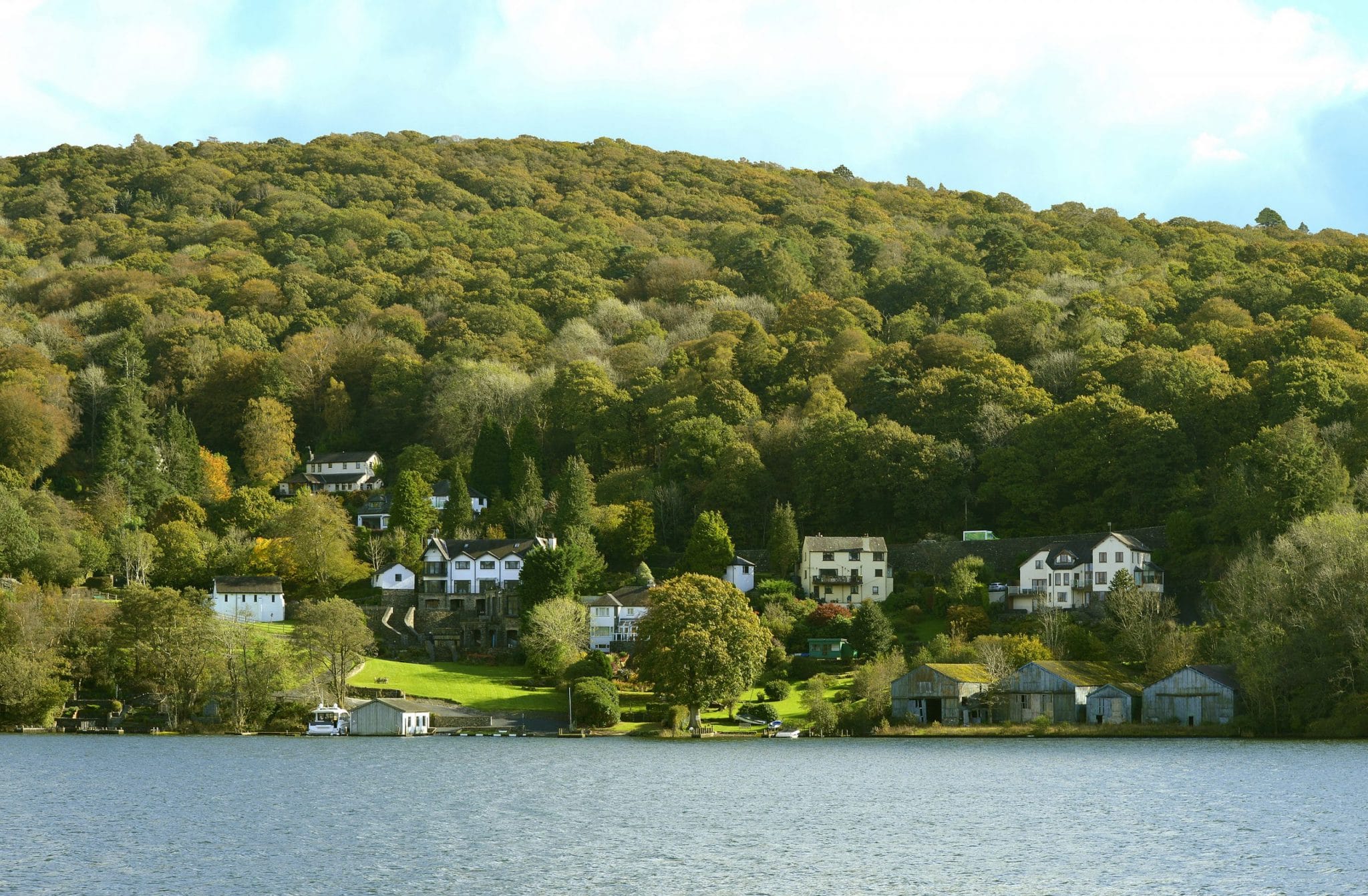 Lake Windermere, Cumbria, England, Uk - October 12, 2019 : Lakes